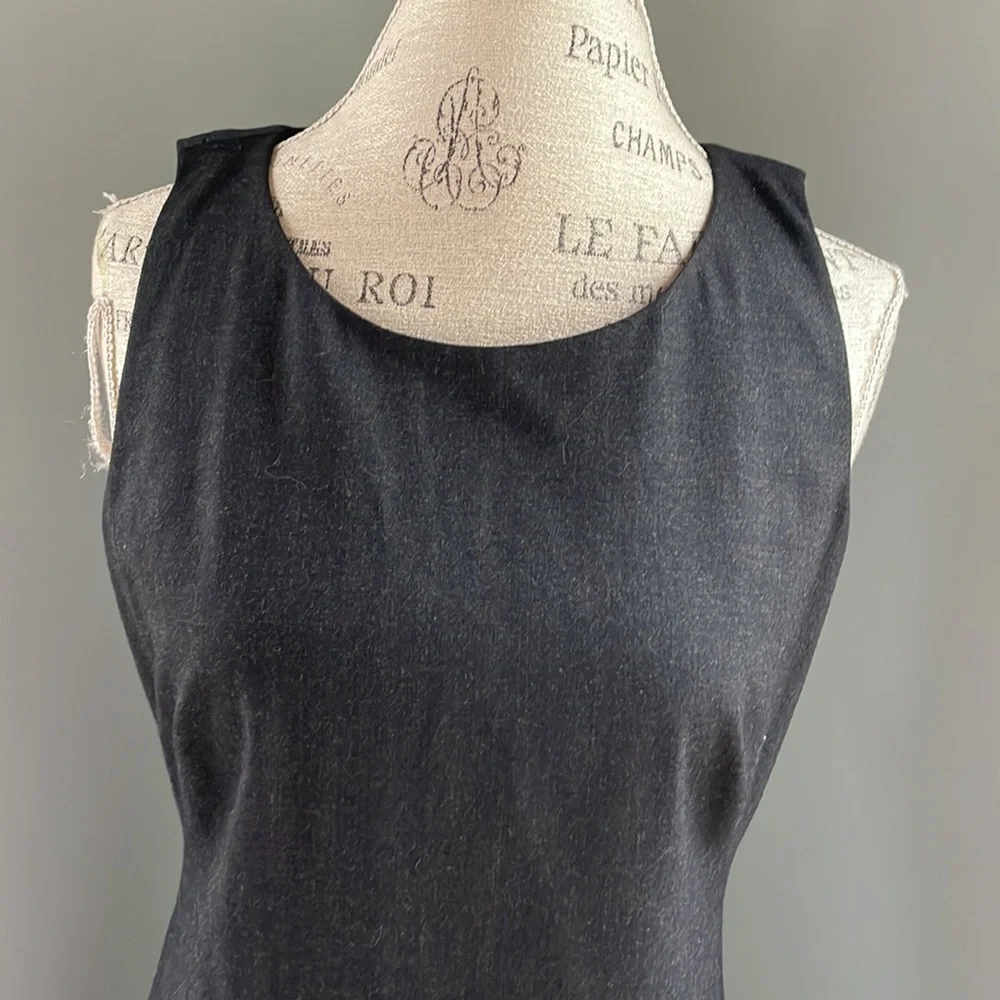 Rebecca Taylor wool blend sleeveless grey sheath dress‎ EUC